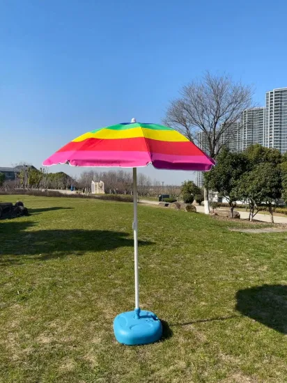 parapluie de plage coupe-vent multicolore de 2,0 m